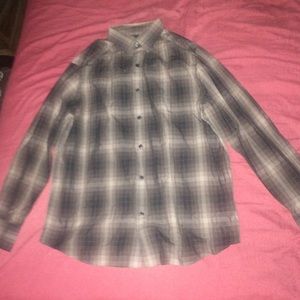 Men Shirt Long Sleeve Dress Button Claiborne M